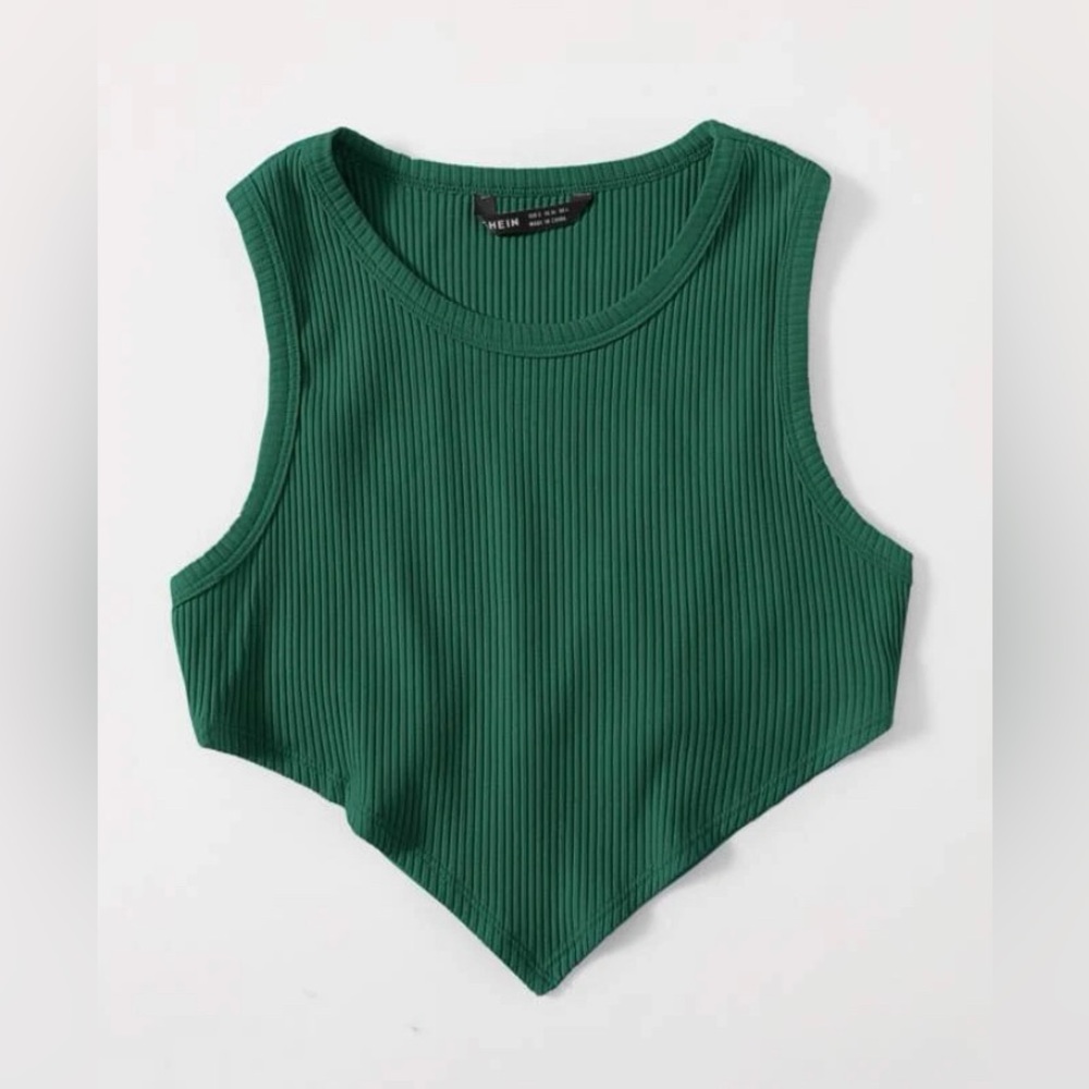 Shein asymmetrical cropped tank top